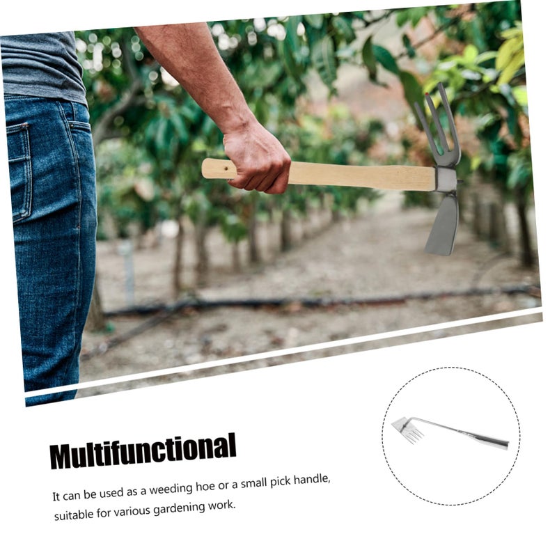 2Pcs Durable Qinggang Wood Hoe Handle Replacement 38 Inch Garden Tool With Comfortable Grip - Image 4