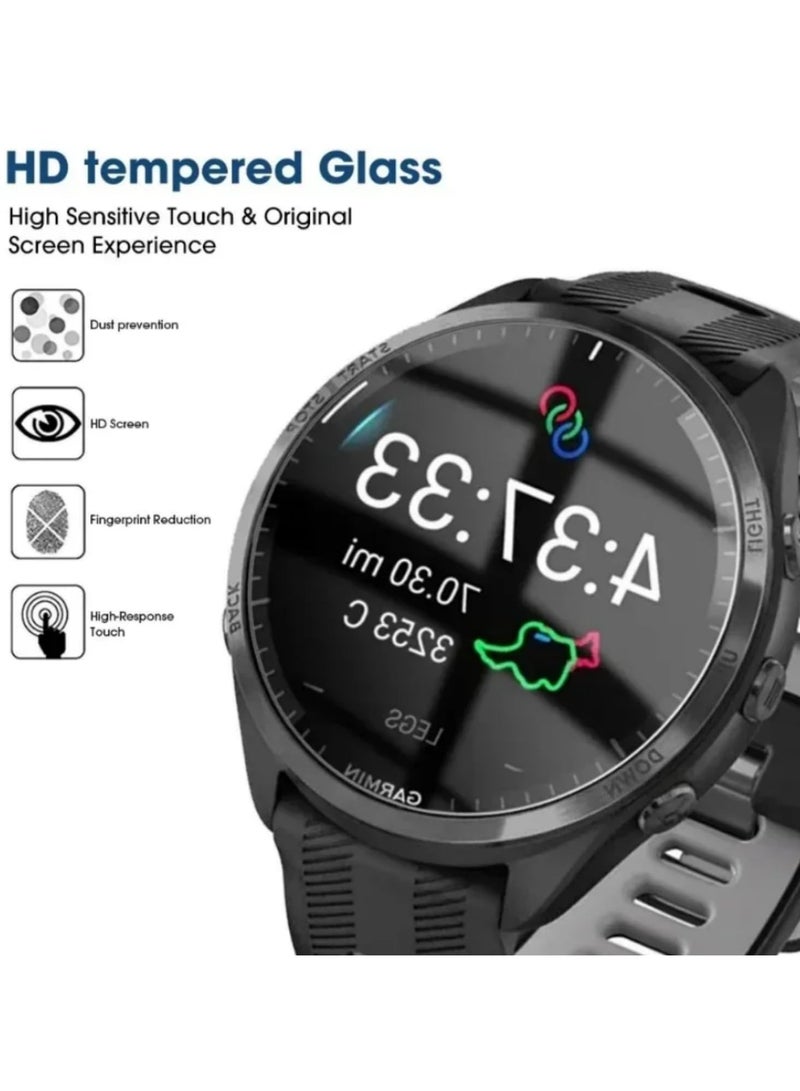 2pcs Tempered Glass Screen Protector for Garmin Forerunner 165 Music Anti Scratch Bubble Free High Definition Clear Glass Film Protective Cover Smartwatch Accessories - Image 2