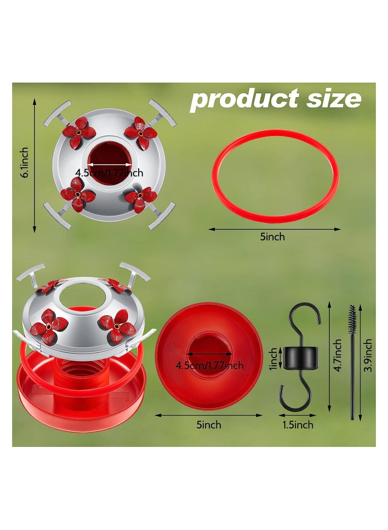 شو وو Hummingbird Feeders Base Set, Outdoors Patio Feeder Accessories Includes Base, 1 Pcs Replacement Seal Rings, 2 PCS Moat Hook and Brushes - Image 4