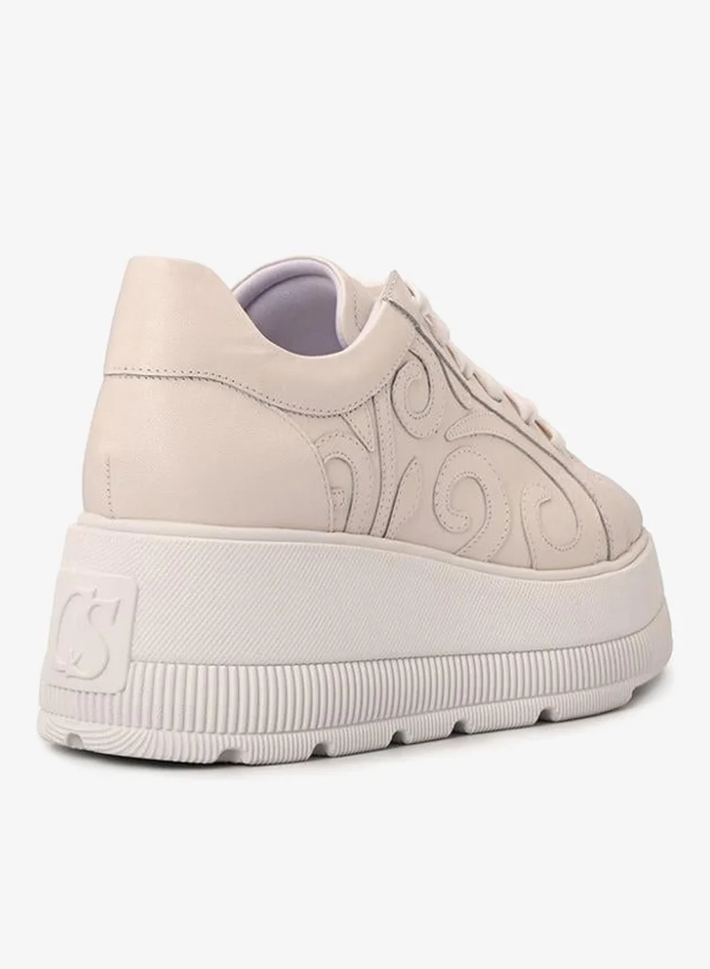 Carmen Steffens  White Platform Sneakers for Women | Best Price UAE