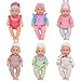 deAO 6 Sets Baby Doll Clothes Accessories for 12 13 14 Inch DollsVariety Pack Outfits with Dress PjmsHats and HeadbandsGift for Toddlers 3 - Image 3