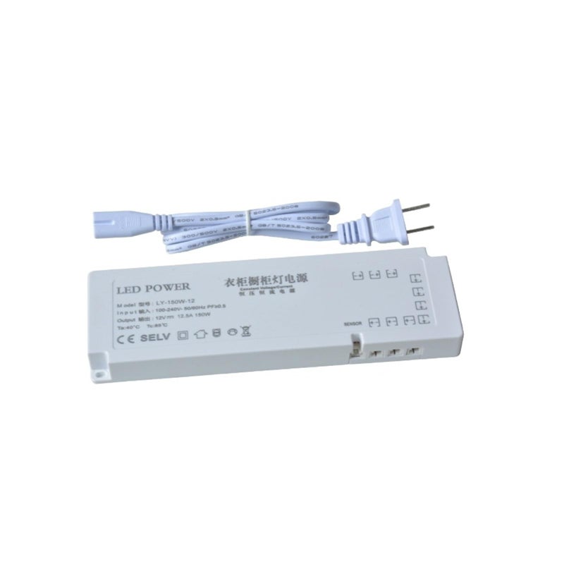 12V 150W Low Voltage DC Transformer Power Supply For Cabinet Wardrobe Linear Light With Switch - Image 2