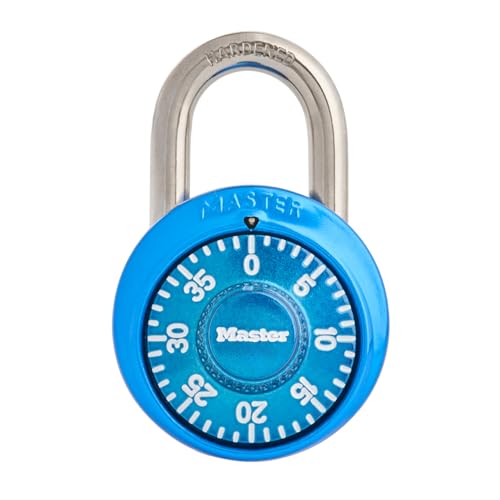 Master Lock Locker Lock, Combination Lock for Gym and School Locker, Blue, 1528D - Image 1