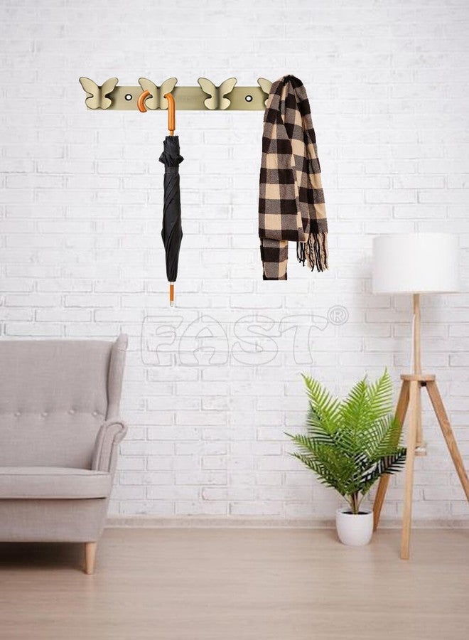 FAST Brass Antique Strong Butterfly Hooks for Bath Towel, Clothes Hanging Hanger Rail on Bathroom, Wardrobe, Bedroom Wall & Door (4 Hang Hook) - Image 4