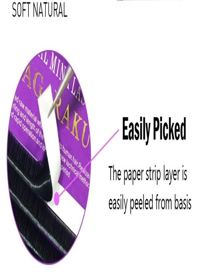 NAGARAKU Digital Shoppy 16 Rows Faux Mink Individual Natural Soft Eyelashes for Professionals With Length 12 MM Thickness 0.12MM (Curl J) - Image 4