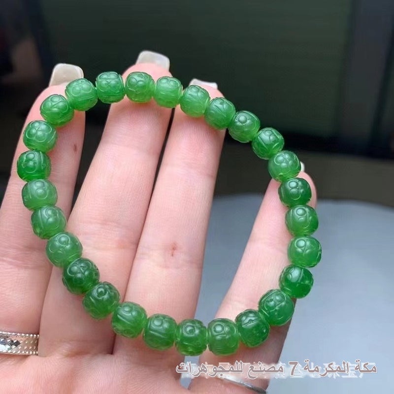 Delicate Alloy Beaded Bracelet for Unisex, Green, Wrist Jewelry - Image 1