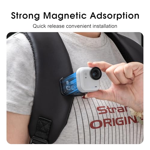 STARTRC VCR Go Ultra Magnetic Backpack Mount Stand for Insta360 Go Ultra Accessories Pivot Clip Angle Quick Release Hat Mount Adapter for Desktop Outdoor Travel Video POV Shooting - Image 3