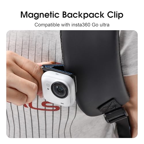 STARTRC VCR Go Ultra Magnetic Backpack Mount Stand for Insta360 Go Ultra Accessories Pivot Clip Angle Quick Release Hat Mount Adapter for Desktop Outdoor Travel Video POV Shooting - Image 2