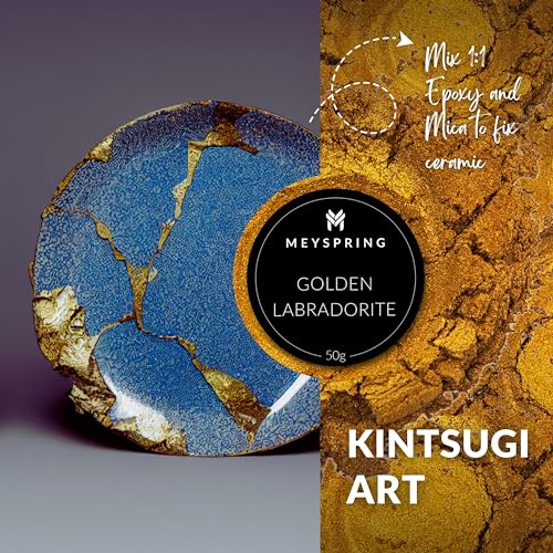 MEYSPRING Golden Labradorite Epoxy Resin Color Pigment - 50g - Mica Powder for Epoxy Resin - Image 4