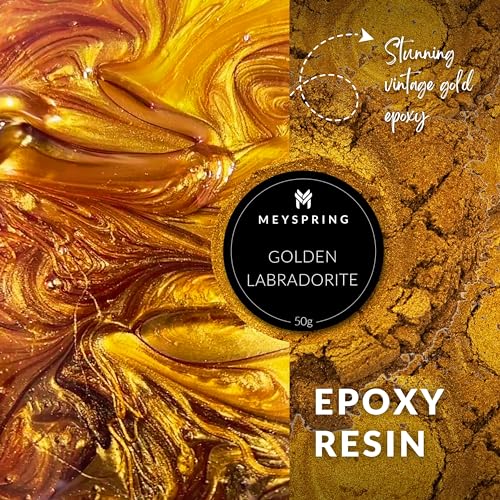 MEYSPRING Golden Labradorite Epoxy Resin Color Pigment - 50g - Mica Powder for Epoxy Resin - Image 3