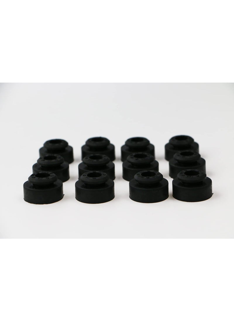 Byrub 12 Pack Rubber FeetHigh Damping Vibration Damping Ring for Electric MotorRefrigeration CompressorQuiet Vibration Reduction Place Natural Rubber 