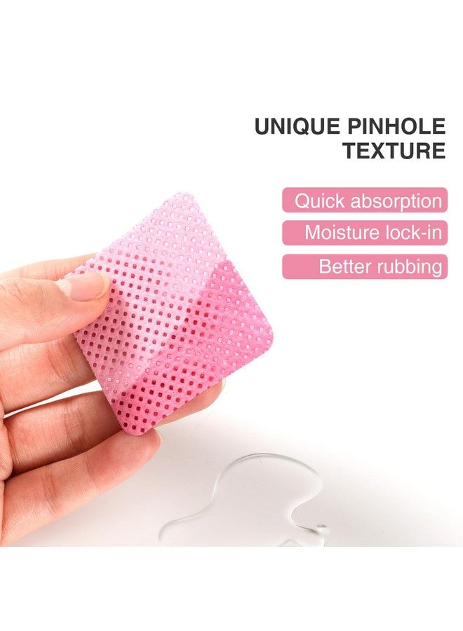 BLUERISE Lint Free Nail Wipes Pink 600pcs Nail Polish Remover Pads Soft Absorbable Eyelash Extension Glue Cleaning Wipes - Image 2