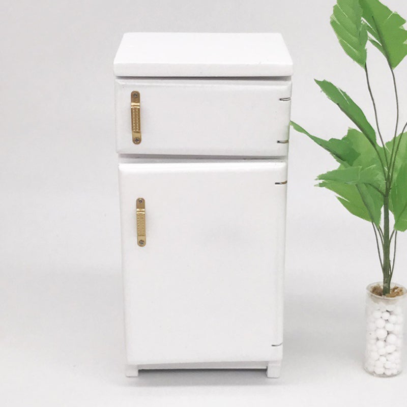 White Mini Refrigerator Model Eco-Friendly Non-Toxic Compact Mini Fridge - Realistic Simulation Mini Furniture for Dollhouse Kitchen Decor - Image 5