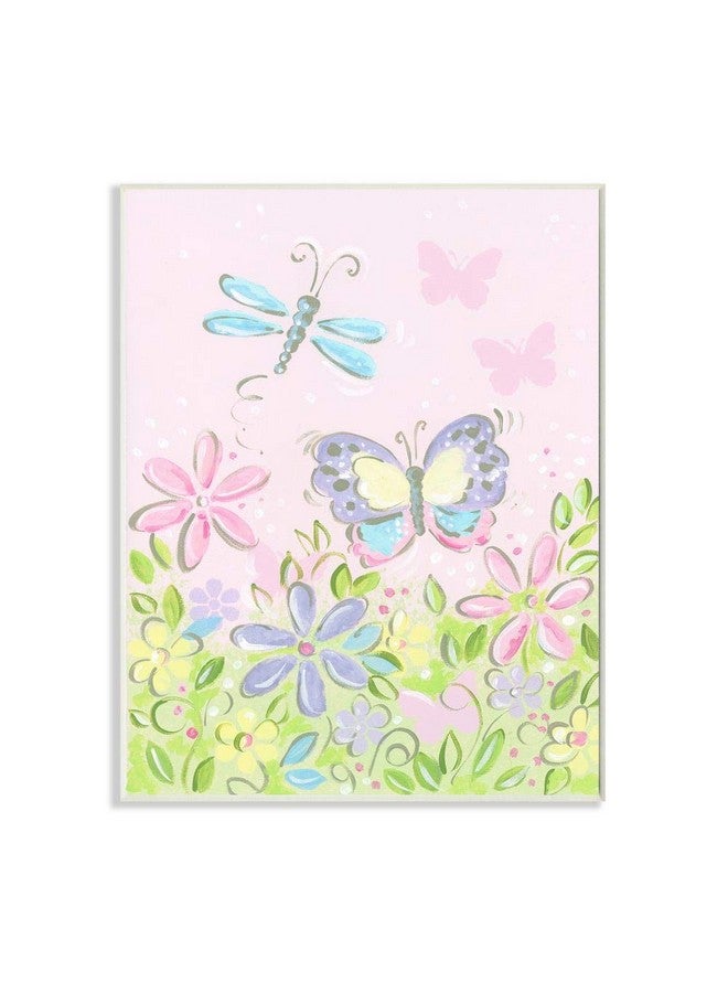 Stupell Industries The Kids Room By Stupell The Kids Room By Stupell Pastel Butterfly And Dragonfly Wall Plaque Art 10 X 15 Multicolor - Image 2