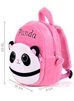 DZert DZert Panda Kids School Bag Soft Plush Backpacks Cartoon Boys Girls Baby (2-5 Years) Pink  - Image 3