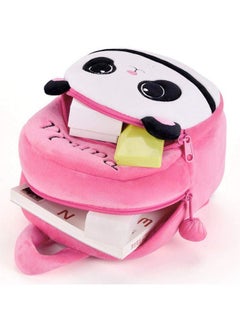 DZert DZert Panda Kids School Bag Soft Plush Backpacks Cartoon Boys Girls Baby (2-5 Years) Pink  - Image 4