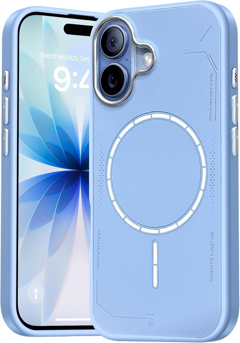 DIZORO Premium Magnetic Shockproof for iPhone 17 case, [Military Grade Drop Protection][Fit for MagSafe], Slim Anti-Fingerprint & Soft Touch Cover for iPhone 17,Mist Blue - Image 1