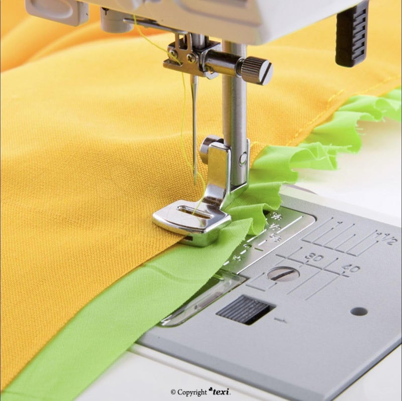 Zenith Gathering Shirring Foot Imported Stitch for All Automatic Sewing Machines Foot Feet Snap on Home use. Steel - Image 5