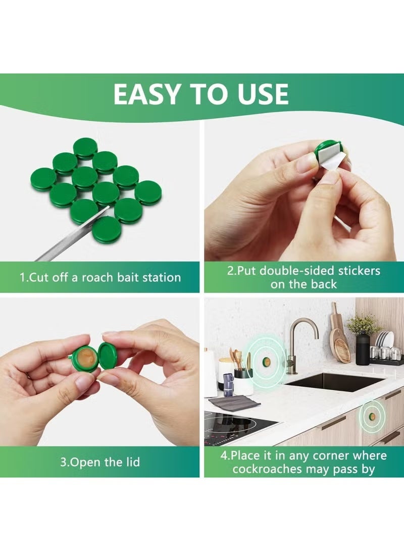 MOONSPRY 12 pcs Roach Bait Stations, CockRoach Trap, Natural Cockroach Repellent, Roach Traps Indoor/Outdoor Use For, Roaches, Ants, Spiders, Bugs - Image 5