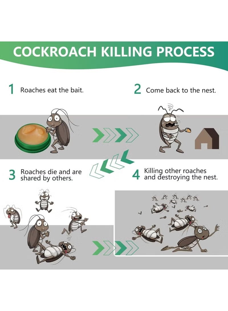 MOONSPRY 12 pcs Roach Bait Stations, CockRoach Trap, Natural Cockroach Repellent, Roach Traps Indoor/Outdoor Use For, Roaches, Ants, Spiders, Bugs - Image 4