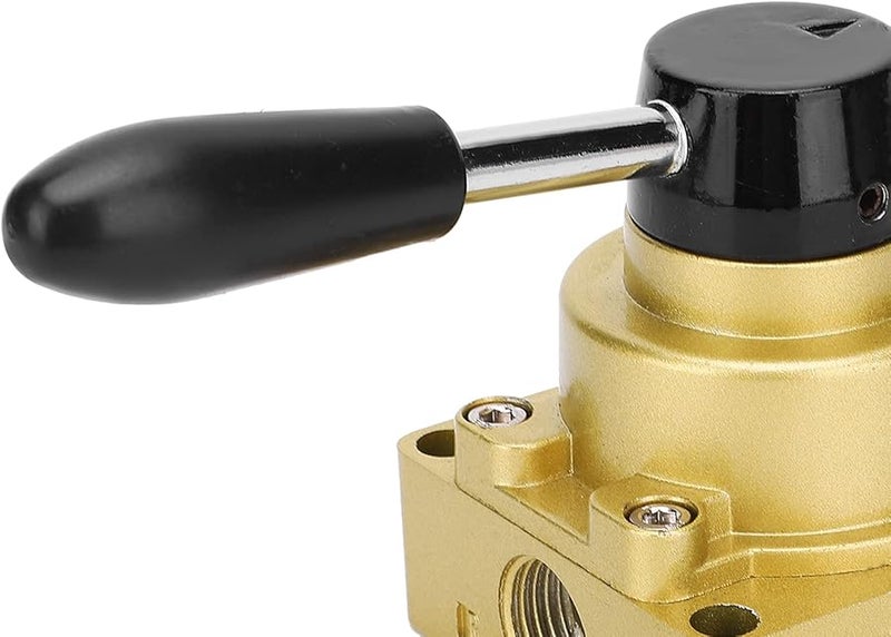 HV04 3 Position 4 Way Rotary Lever Pneumatic Control Valve Cast Iron Aluminum Body G1 2 Thread - Image 4
