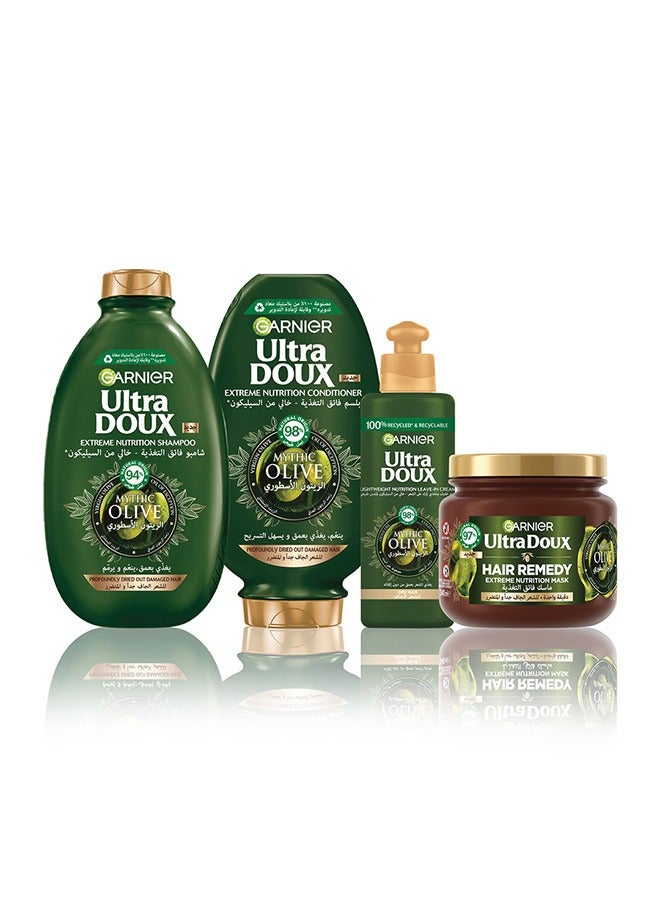 garnier Ultra Doux Mythic Olive Replenishing Shampoo, 400 ml + conditioner 360 ml - Image 4