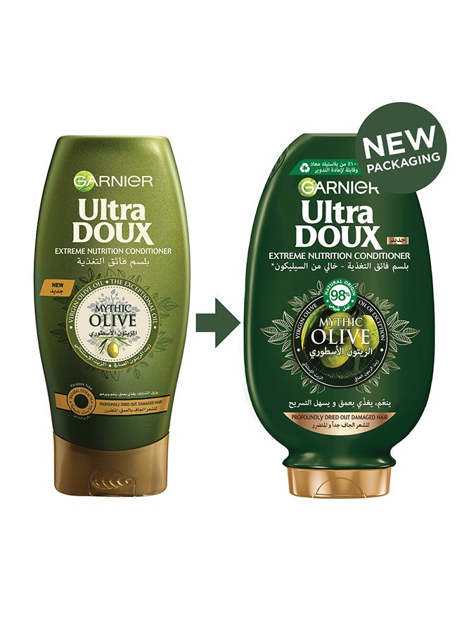 Garnier - Ultra Doux Mythic Olive Replenishing Shampoo, 400 ml + conditioner 360 ml - Image 1