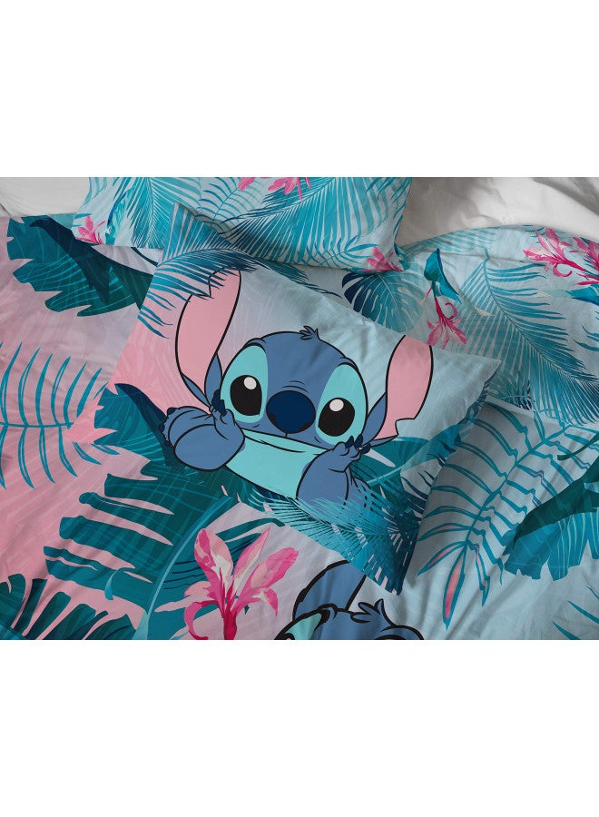 Jay Franco Jay Franco Disney Lilo & Stitch Floral Fun Queen Sheet Set - 4 Piece Set Super Soft and Cozy Kids Bedding - Fade Resistant Microfiber Sheets (Official Disney Product) - Image 5