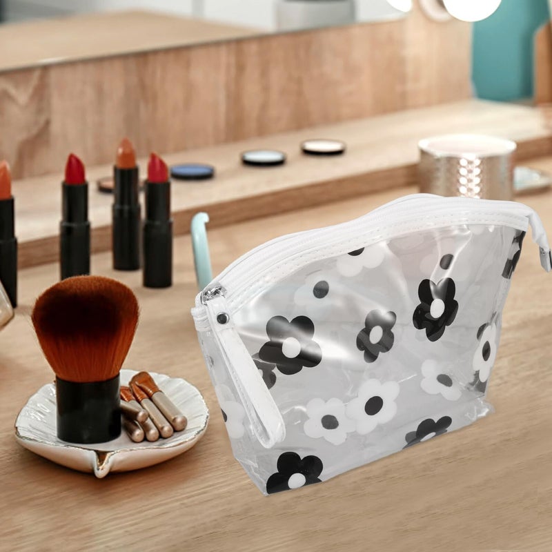 Large Waterproof PVC Makeup Bag Thickened Travel Cosmetic Pouch Black Zipper Case - Image 5