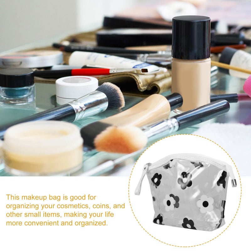 Large Waterproof PVC Makeup Bag Thickened Travel Cosmetic Pouch Black Zipper Case - Image 4