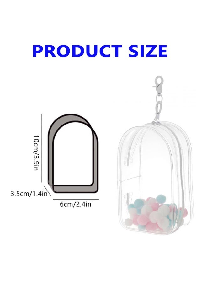 هيدفانا حقيبة تخزين شفافة، حقيبة تخزين شفافة، حقيبة تخزين دمى صغيرة، سلسلة مفاتيح تخزين كرتونية، مقاومة للماء والغبار، حقيبة ظهر مزخرفة - Image 2