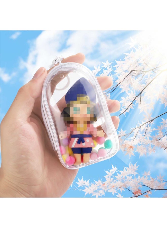 هيدفانا حقيبة تخزين شفافة، حقيبة تخزين شفافة، حقيبة تخزين دمى صغيرة، سلسلة مفاتيح تخزين كرتونية، مقاومة للماء والغبار، حقيبة ظهر مزخرفة - Image 3