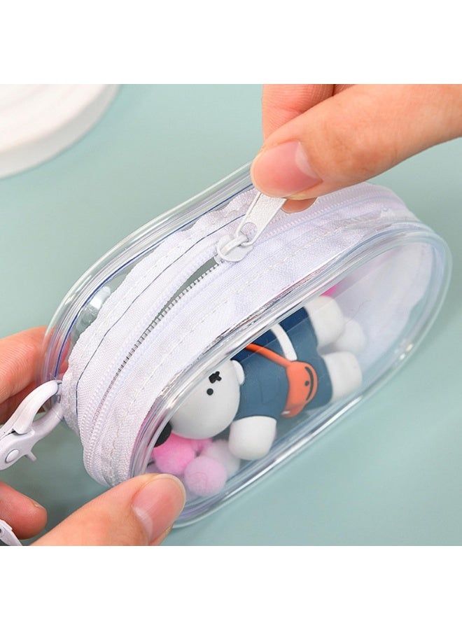 هيدفانا حقيبة تخزين شفافة، حقيبة تخزين شفافة، حقيبة تخزين دمى صغيرة، سلسلة مفاتيح تخزين كرتونية، مقاومة للماء والغبار، حقيبة ظهر مزخرفة - Image 5