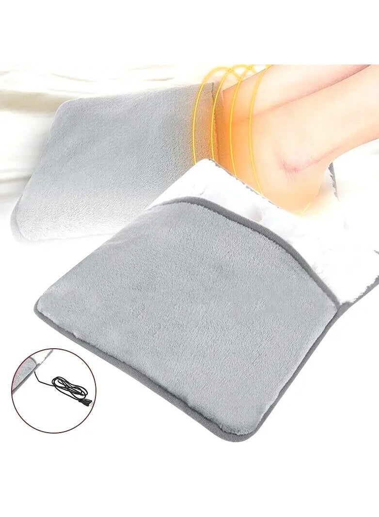 ABJ USB Electric Heating Pad Foot Massager - Portable Ultra Soft Flannel, Auto Off Functionality, Electric Foot Warmer for Men and Women, Reduces Pain, Washable Household Essential - Image 4