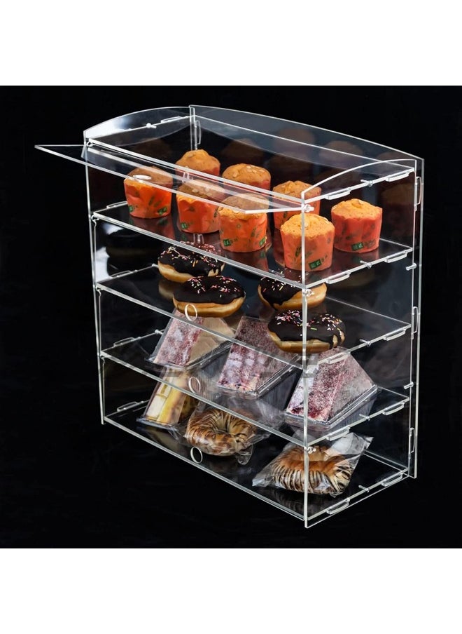 TPGP RAINBEAM Pastry Cupcake Donut Display Cabinet, Bakery Shop Pastry Cheese Cake Food Hotdog Transparent Acrylic Display Rack (Size : 3 Tier)  - Image 5
