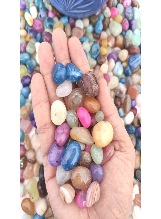 Ercole® Decorative Small Size Onyx Stone Pebbles for Vase Filler Plant Pots Aquarium Home Garden Outdoor Decoration (Multicolor, 500 Grams) - Image 4