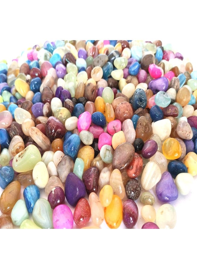 Ercole® Decorative Small Size Onyx Stone Pebbles for Vase Filler Plant Pots Aquarium Home Garden Outdoor Decoration (Multicolor, 500 Grams) - Image 1