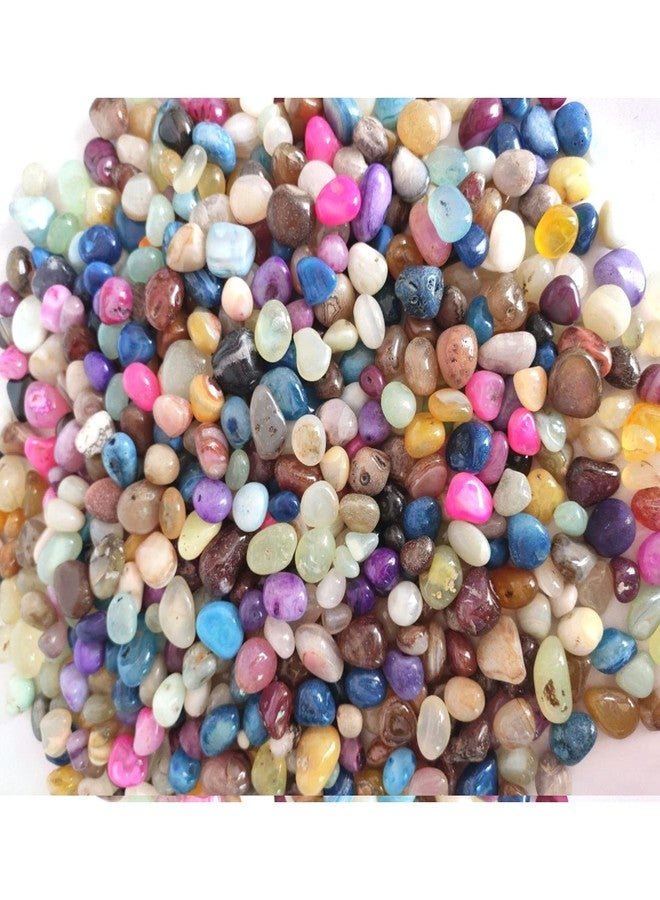 Ercole® Decorative Small Size Onyx Stone Pebbles for Vase Filler Plant Pots Aquarium Home Garden Outdoor Decoration (Multicolor, 500 Grams) - Image 2