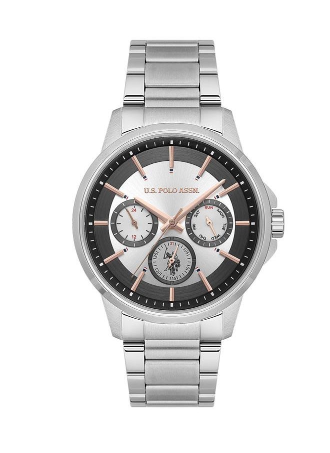 U.S. Polo Assn. Crossing Men's 44mm Watch with Grey Dial, Gunmetal Case & Rose Gold Details - USPA1000B-01  - Image 1
