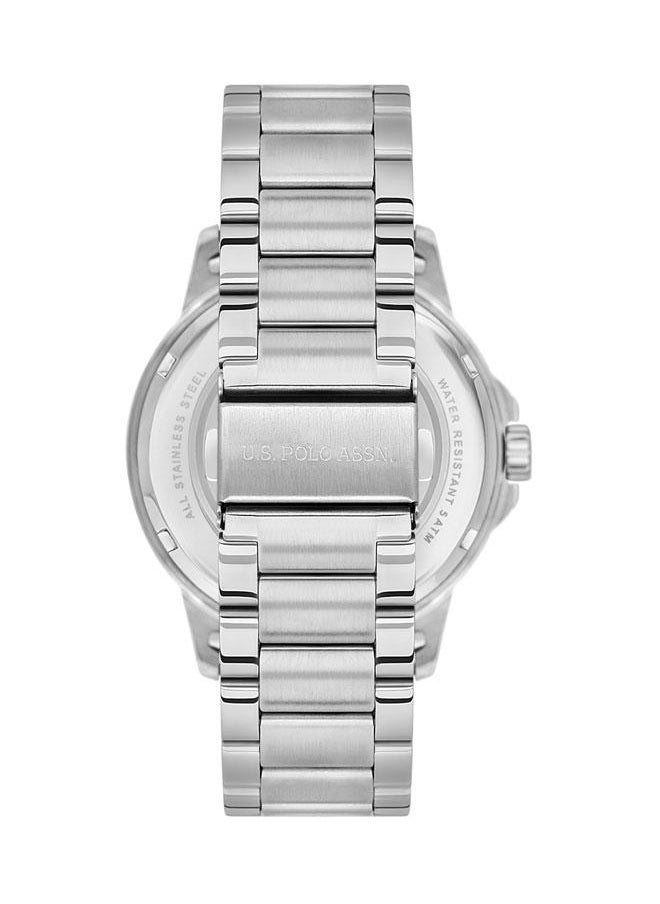 U.S. Polo Assn. Crossing Men's 44mm Watch with Grey Dial, Gunmetal Case & Rose Gold Details - USPA1000B-01  - Image 3