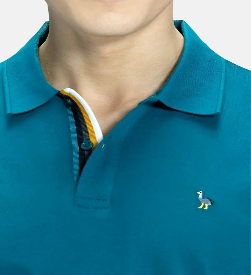 آزرز تيشيرت بولو مُعالج (مارسرايزد) بتفاصيل شريط الأزرار