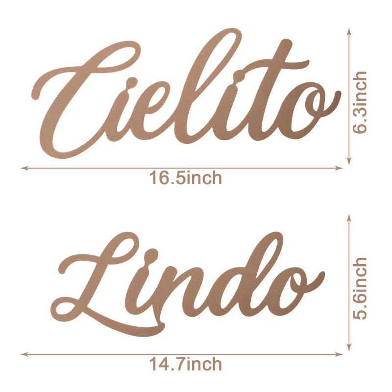 MASTRON Cielito Lindo Sign for Backdrop - Felt Cielito Lindo Sign for Balloon Arch Mexican Baby Shower Birthday Party Talavera Wedding Party Decor - Light Brown - Image 2