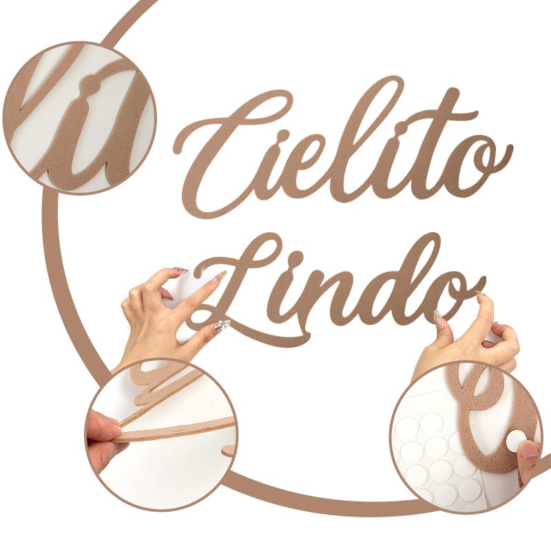 MASTRON Cielito Lindo Sign for Backdrop - Felt Cielito Lindo Sign for Balloon Arch Mexican Baby Shower Birthday Party Talavera Wedding Party Decor - Light Brown - Image 5