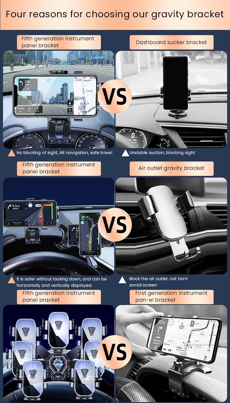 إليفانت بوت حامل هاتف ® للوحة القيادة - دوران 360 درجة، ذراع مرن، زر تحرير سريع، تشغيل بيد واحدة، تصميم مشبك آمن، توافق عالمي مع الهواتف الذكية، متين - Image 2