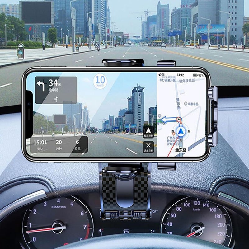إليفانت بوت حامل هاتف ® للوحة القيادة - دوران 360 درجة، ذراع مرن، زر تحرير سريع، تشغيل بيد واحدة، تصميم مشبك آمن، توافق عالمي مع الهواتف الذكية، متين - Image 1