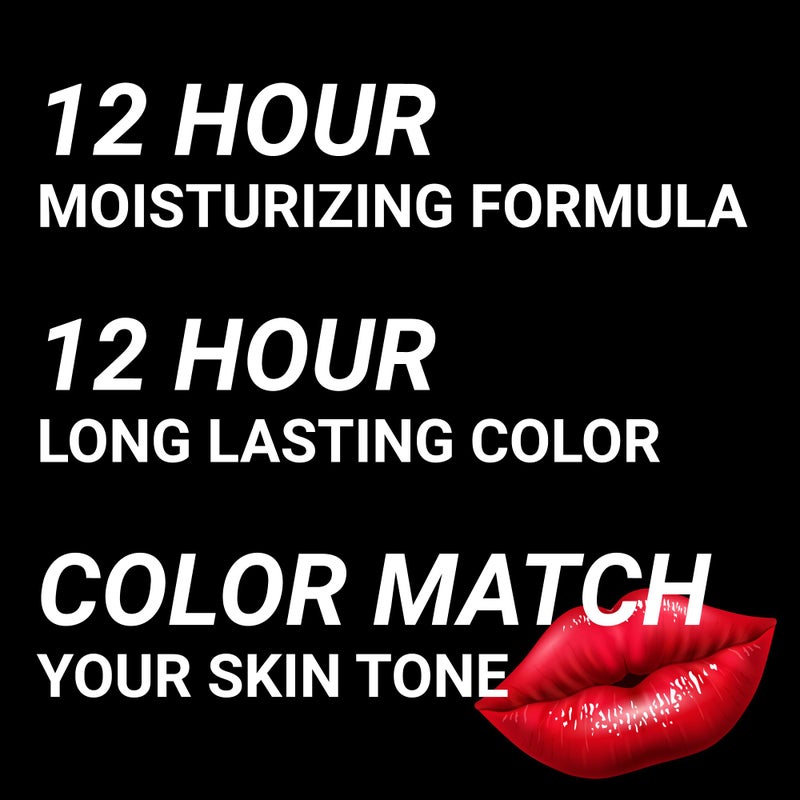 MOODmatcher original Color Changing Lipstick â€“ 12 Hours Long-Lasting, Moisturizing, Smudge-Proof, Easy to Apply Creamy Lipstick, Glamorous Personalized Color, Premium Quality â€“ Made in USA (Red) - Image 2
