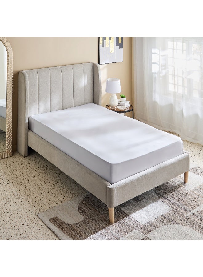 Home Box Derby Solid Microfiber Twin Fitted Sheet - 120x200+25 cm - Image 2