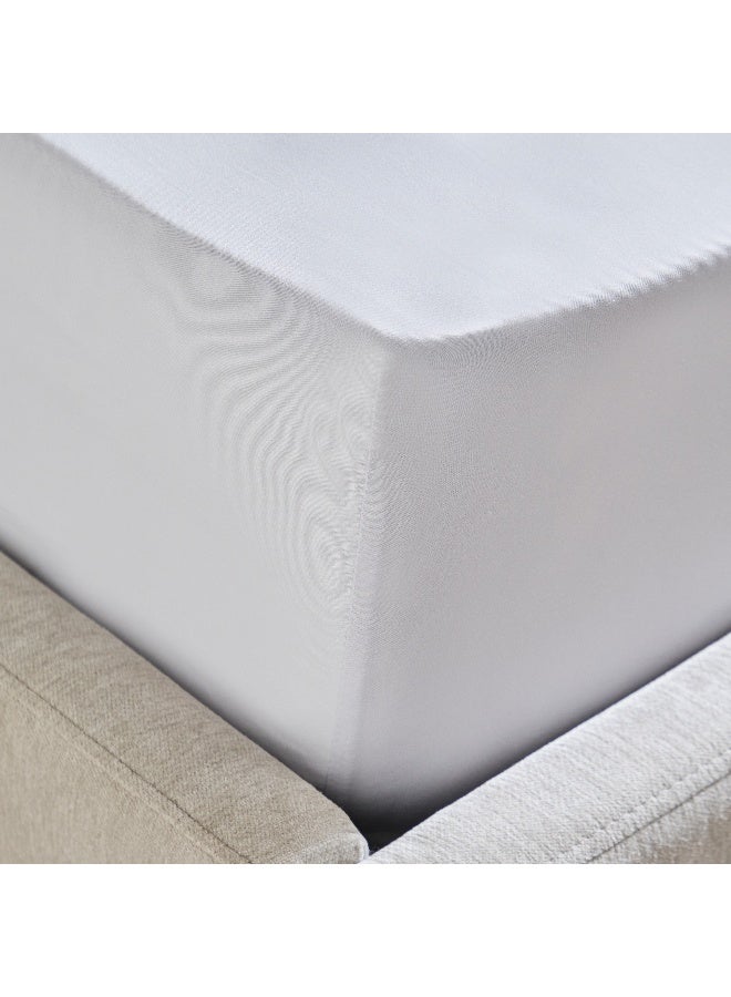 Home Box Derby Solid Microfiber Twin Fitted Sheet - 120x200+25 cm - Image 4