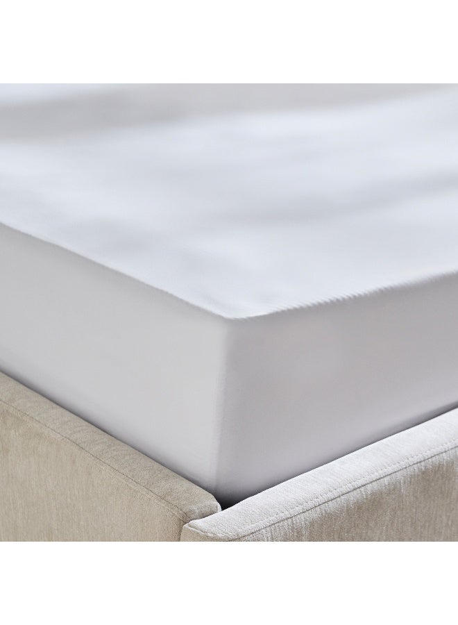 Home Box Derby Solid Microfiber Twin Fitted Sheet - 120x200+25 cm - Image 1