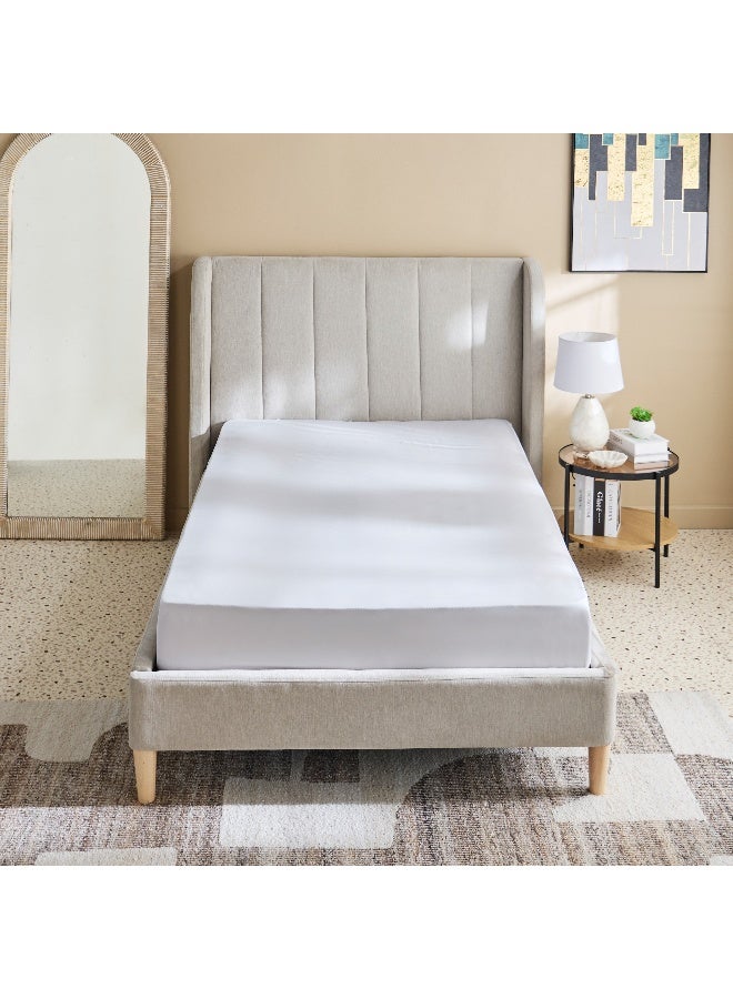 Home Box Derby Solid Microfiber Twin Fitted Sheet - 120x200+25 cm - Image 3